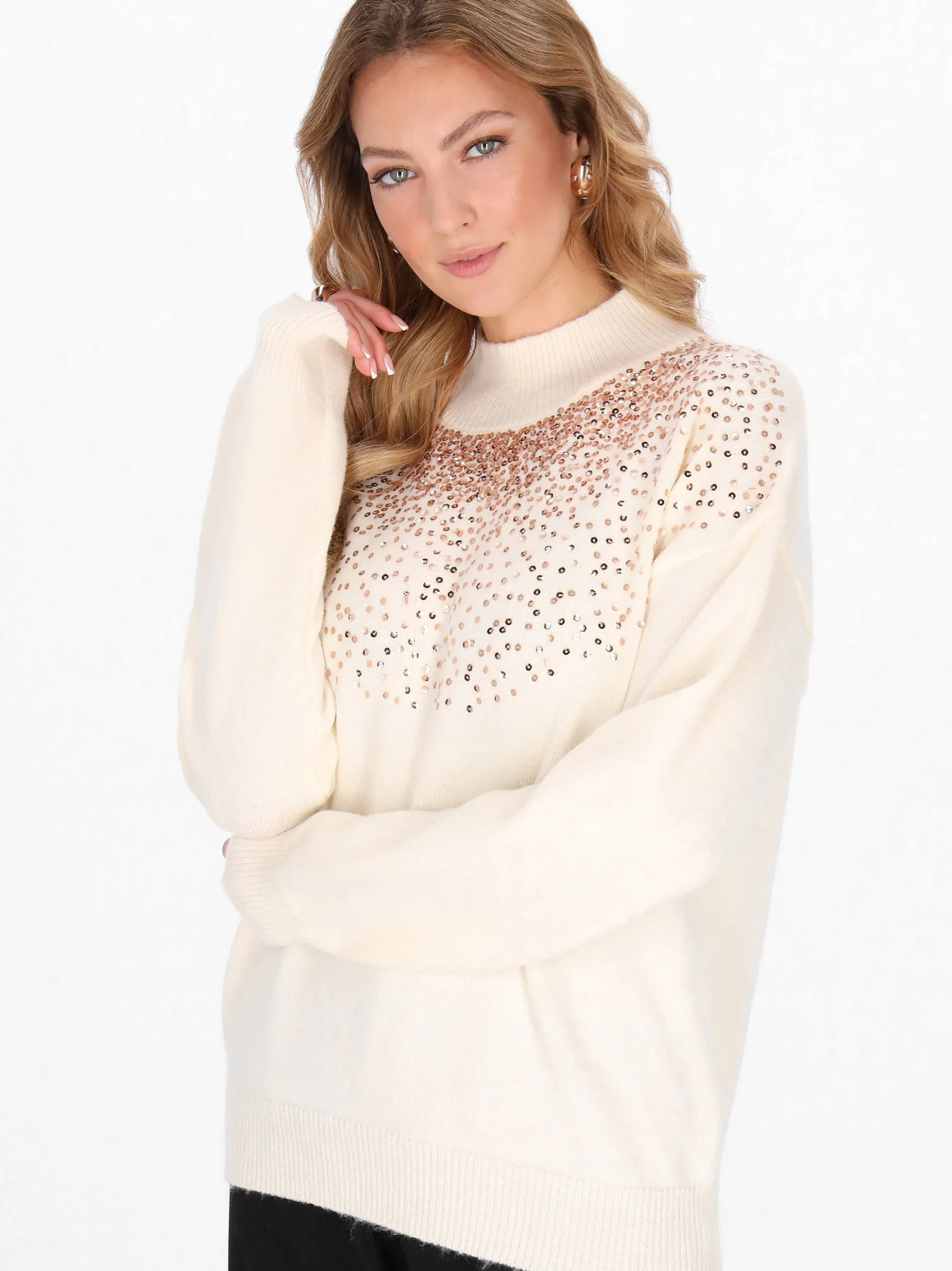 Faina Damen Pullover in weiß