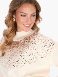 Faina Damen Pullover in weiß