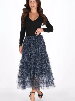 Faina Damen Rock in schwarz