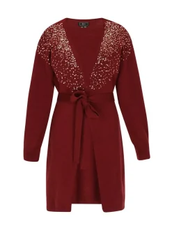 Faina Damen Strickjacke in bordeaux