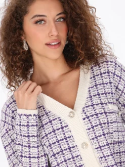 Faina Damen Strickjacke in ecru