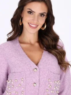 Faina Damen Strickjacke in lila