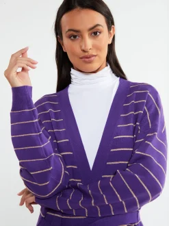 Faina Damen Strickjacke in lila