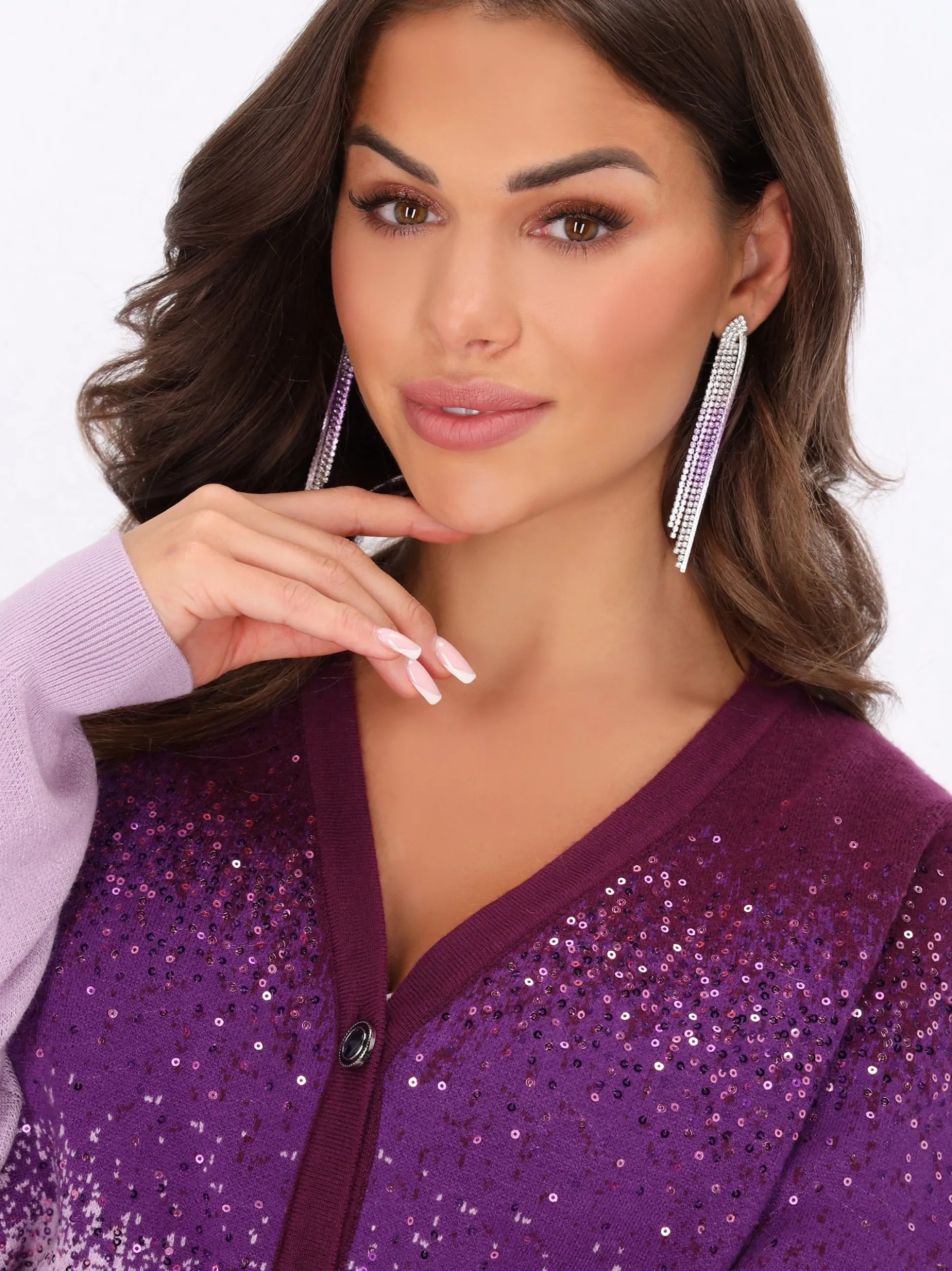Faina Damen Strickjacke in mehrfarbig
