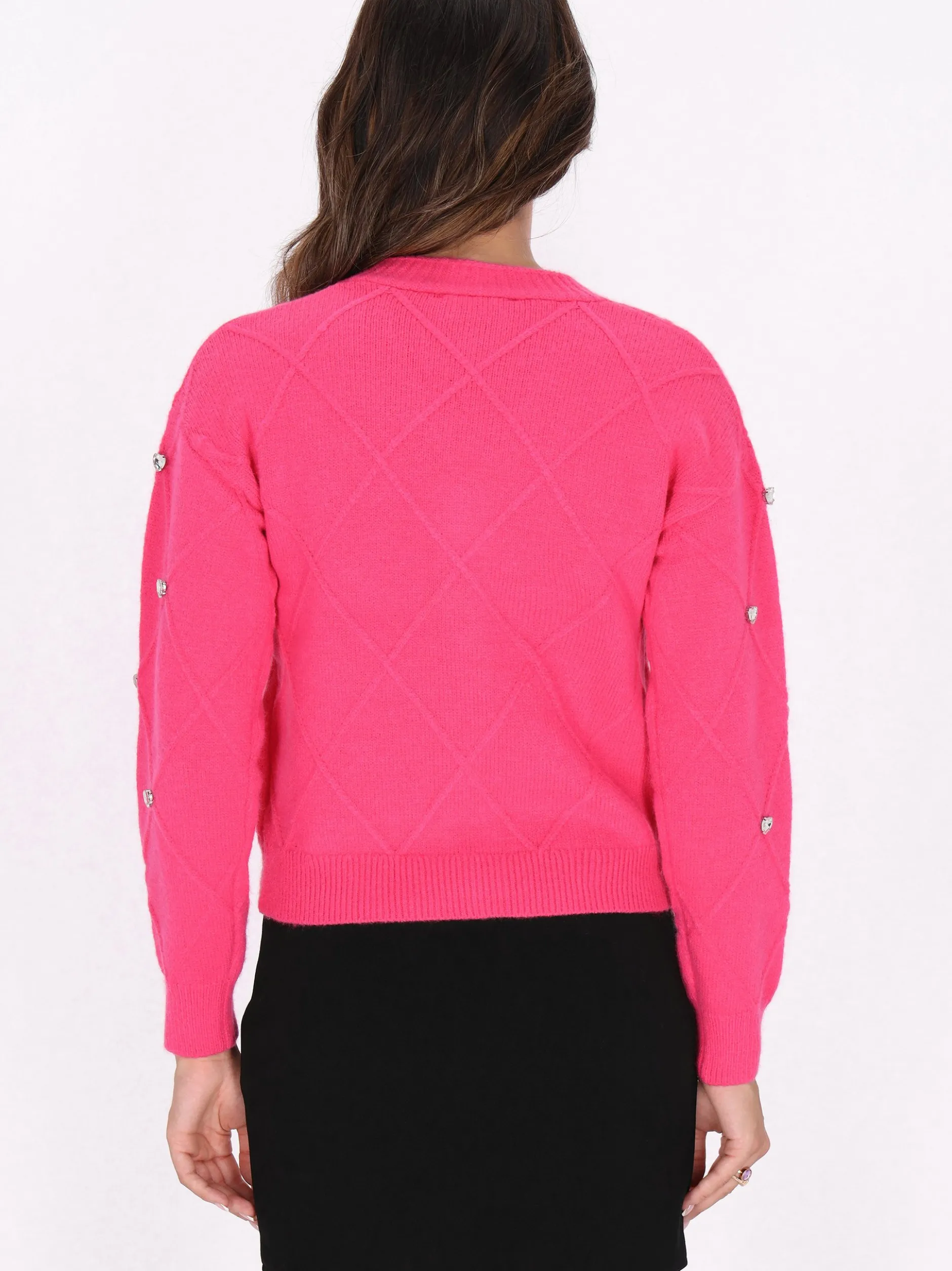 Faina Damen Strickjacke in pink