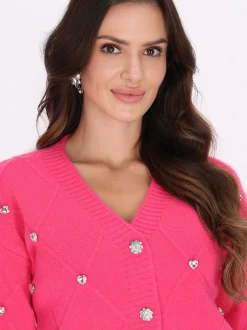 Faina Damen Strickjacke in pink