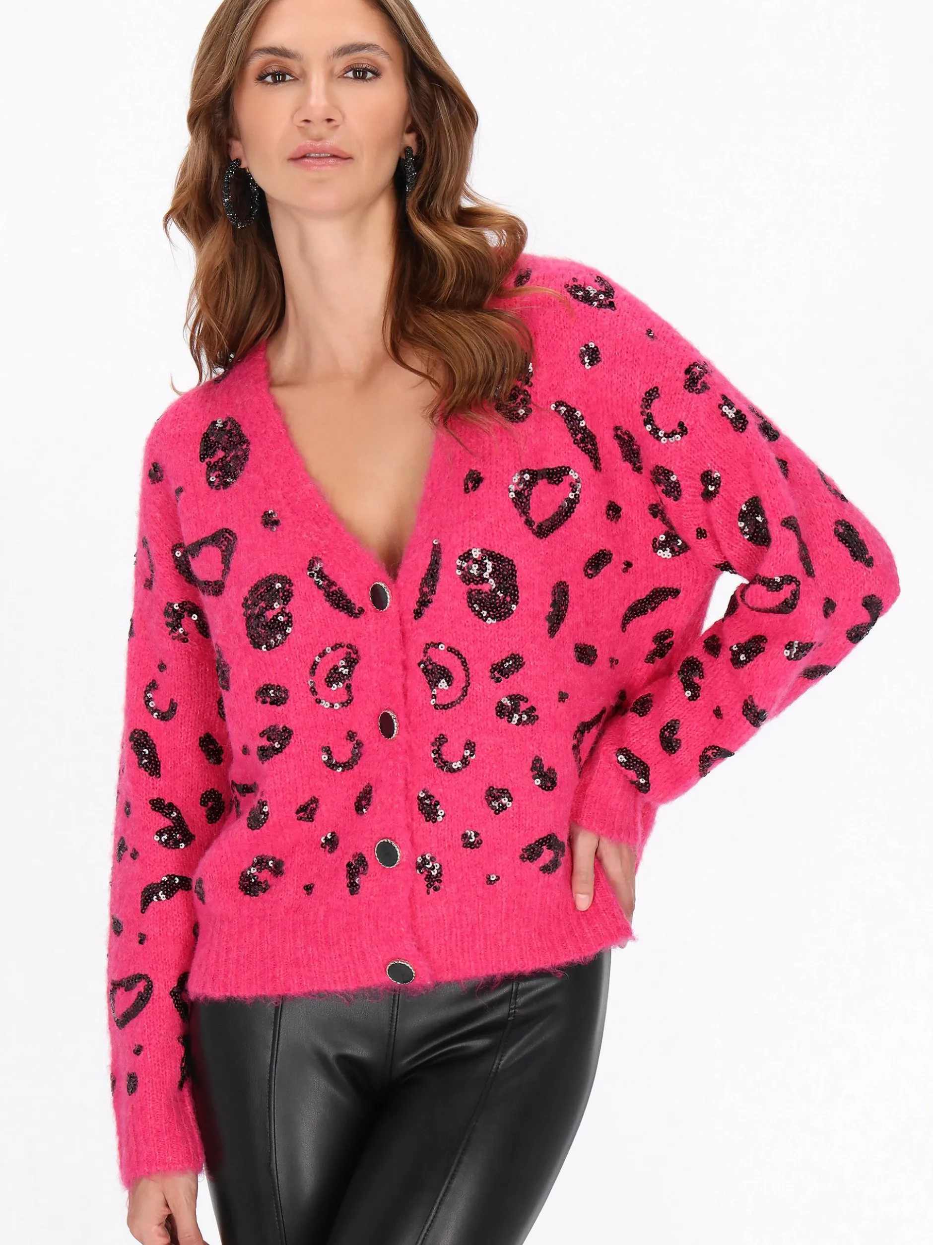 Faina Damen Strickjacke in pink