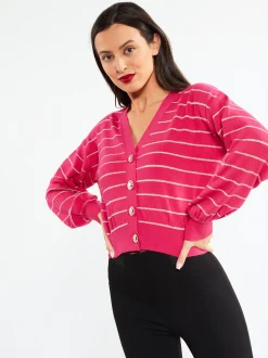 Faina Damen Strickjacke in pink