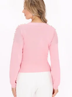 Faina Damen Strickjacke in rosa