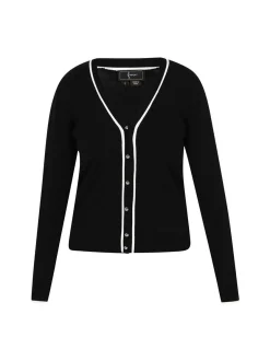 Faina Damen Strickjacke in schwarz