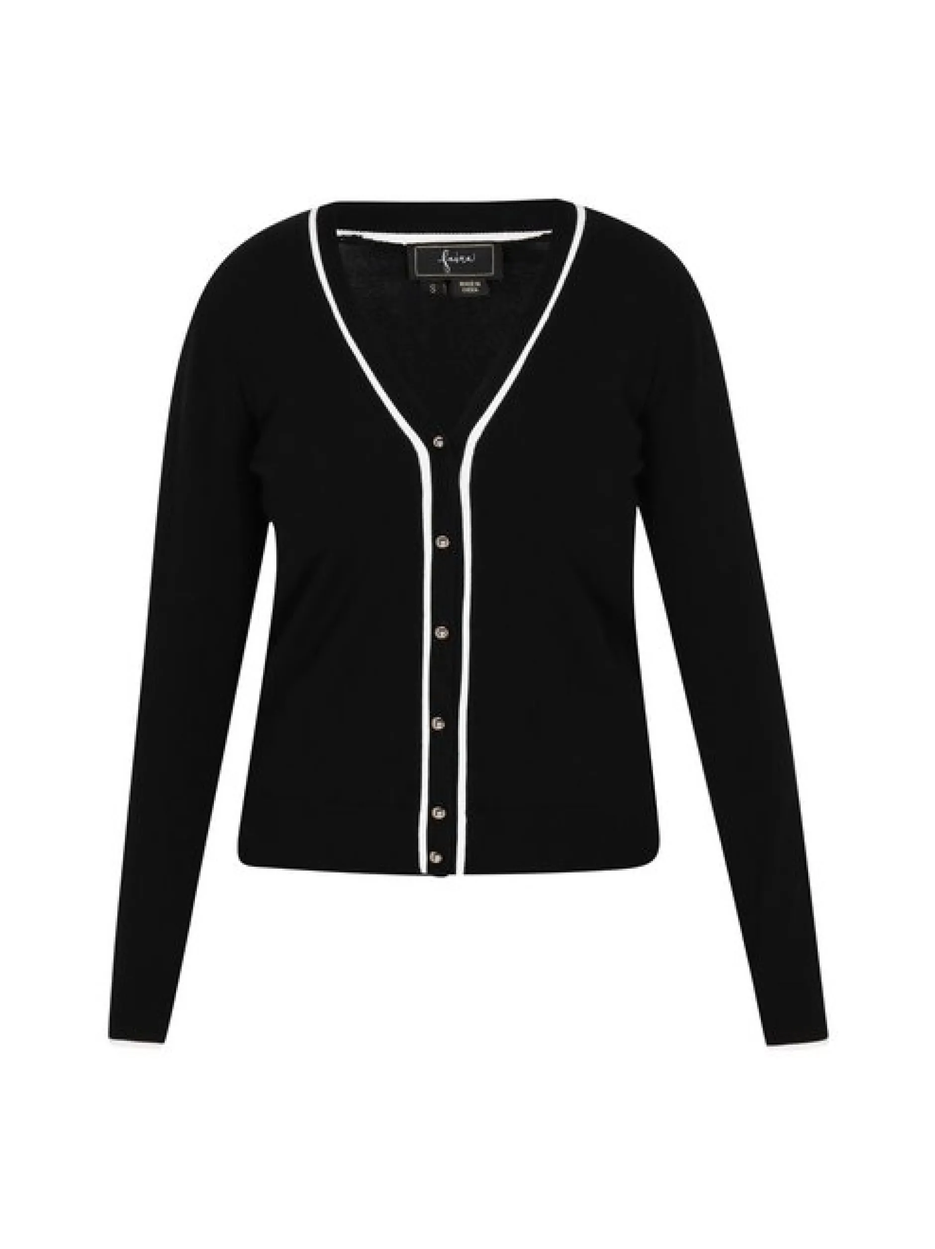 Faina Damen Strickjacke in schwarz