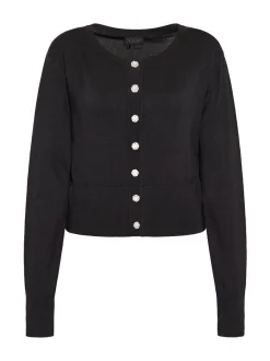 Faina Damen Strickjacke in schwarz