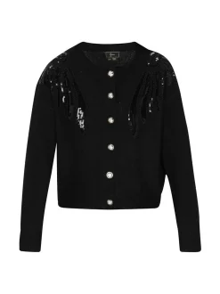 Faina Damen Strickjacke in schwarz