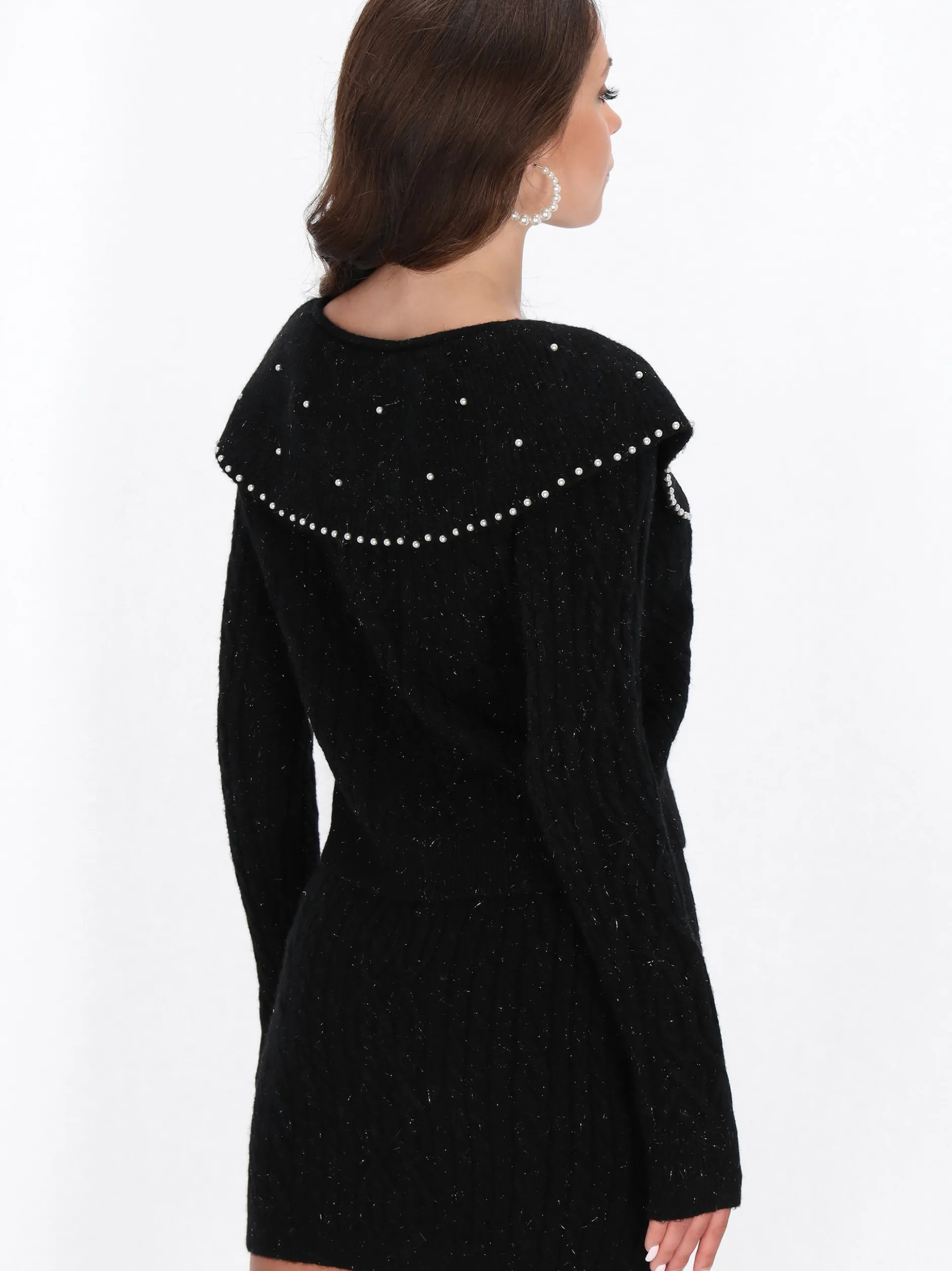 Faina Damen Strickjacke in schwarz