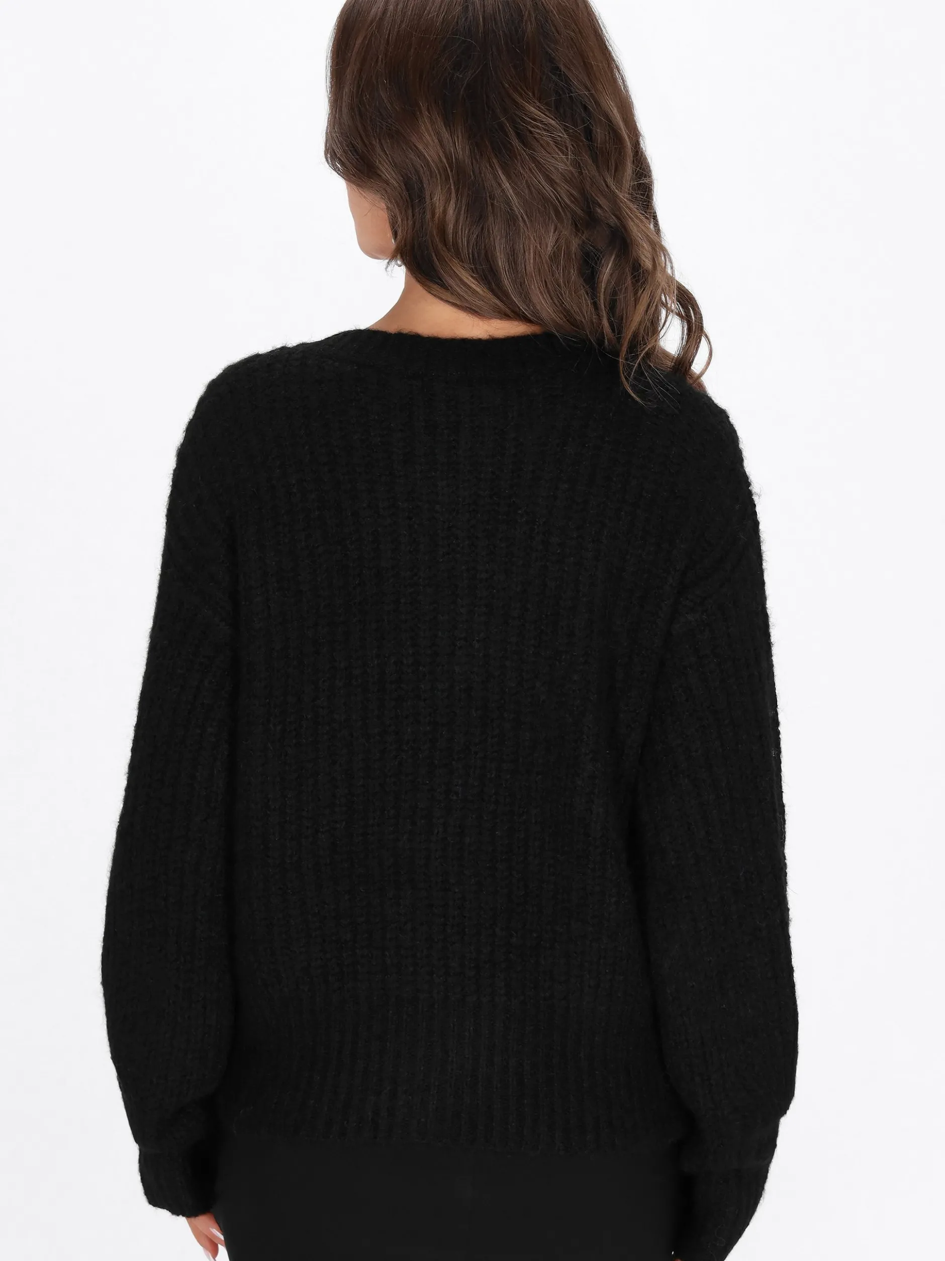 Faina Damen Strickjacke in schwarz