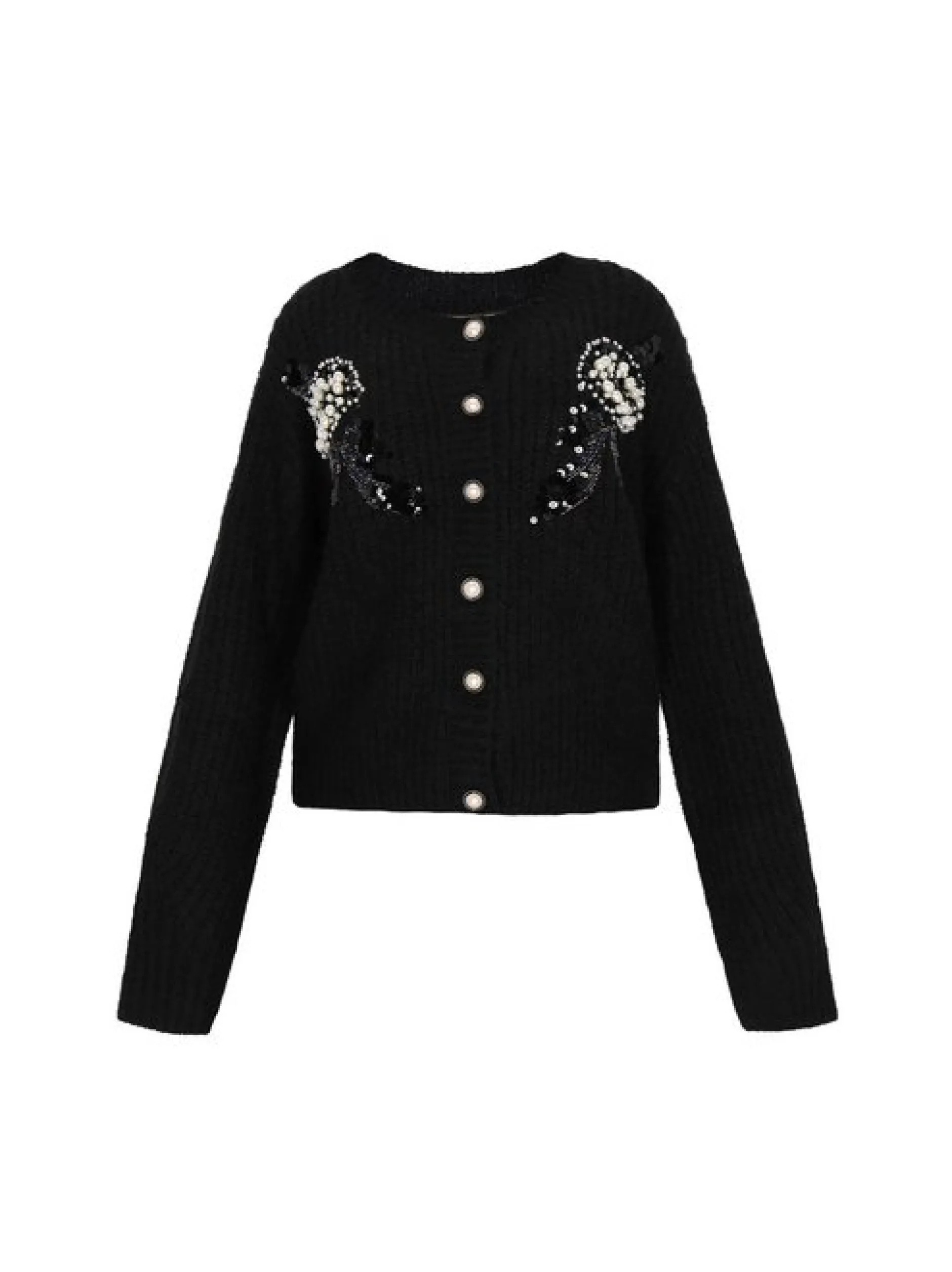 Faina Damen Strickjacke in schwarz