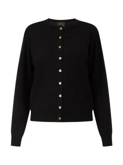 Faina Damen Strickjacke in schwarz