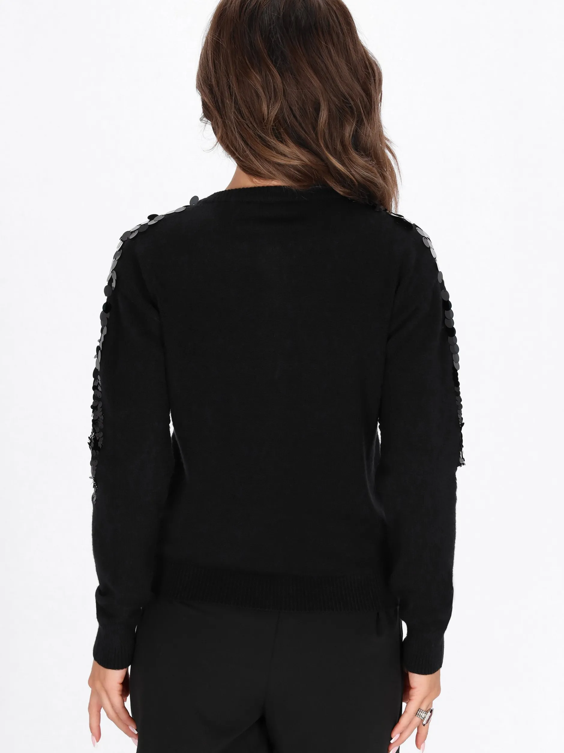 Faina Damen Strickjacke in schwarz
