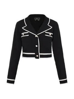 Faina Damen Strickjacke in schwarz