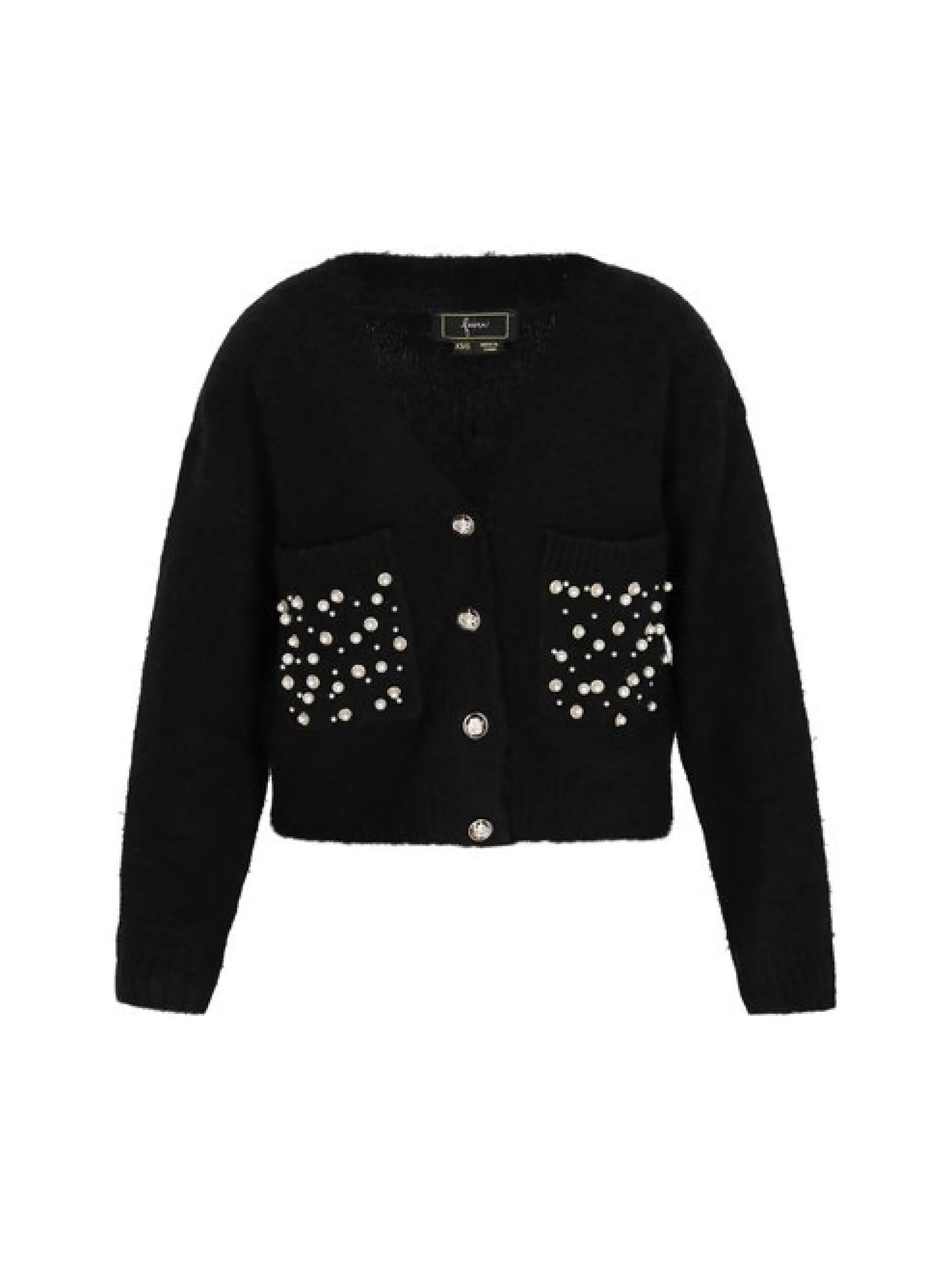 Faina Damen Strickjacke in schwarz