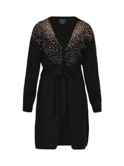 Faina Damen Strickjacke in schwarz