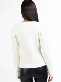 Faina Damen Strickjacke in weiß