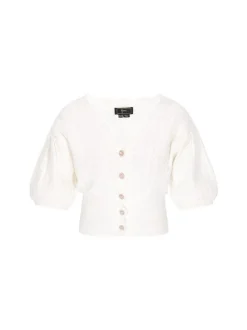 Faina Damen Strickjacke in weiß