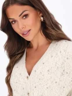 Faina Damen Strickjacke in weiß