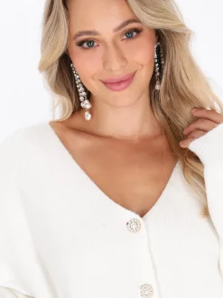 Faina Damen Strickjacke in weiß