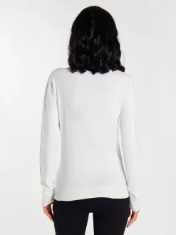 Faina Damen Strickpullover in weiß