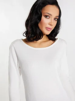 Faina Damen Strickpullover in weiß
