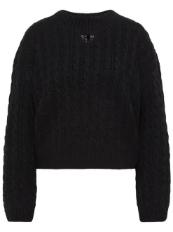 Faina Damen Strickpullover in schwarz