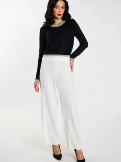 Faina Damen Strickpullover in schwarz