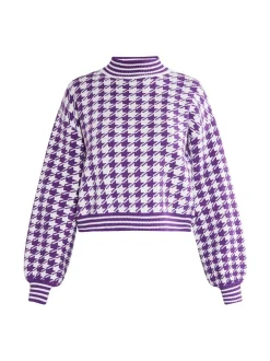 Faina Damen Strickpullover in lila