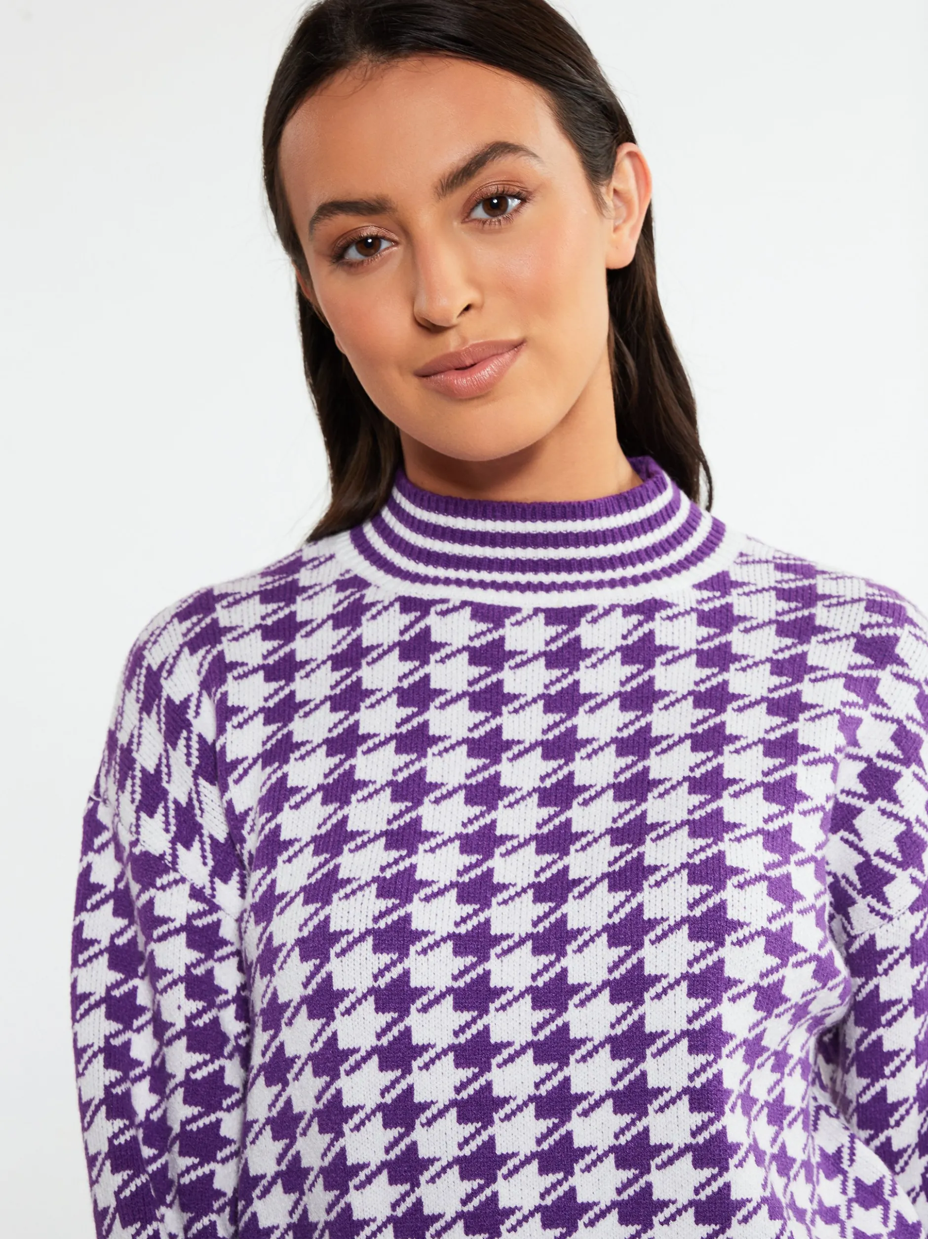 Faina Damen Strickpullover in lila