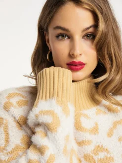 Faina Damen Strickpullover in camel