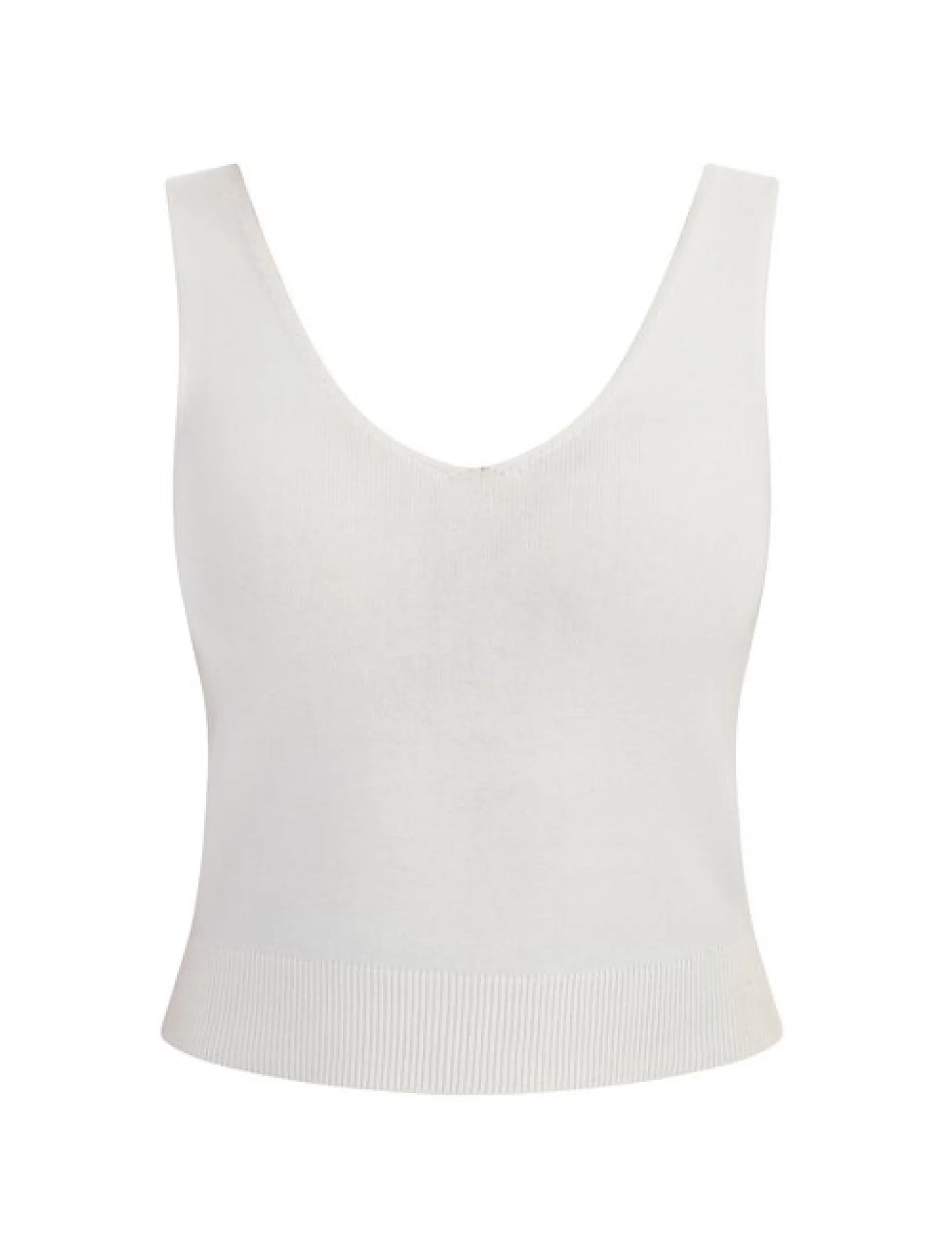 Faina Damen Strick-Tanktop in weiß