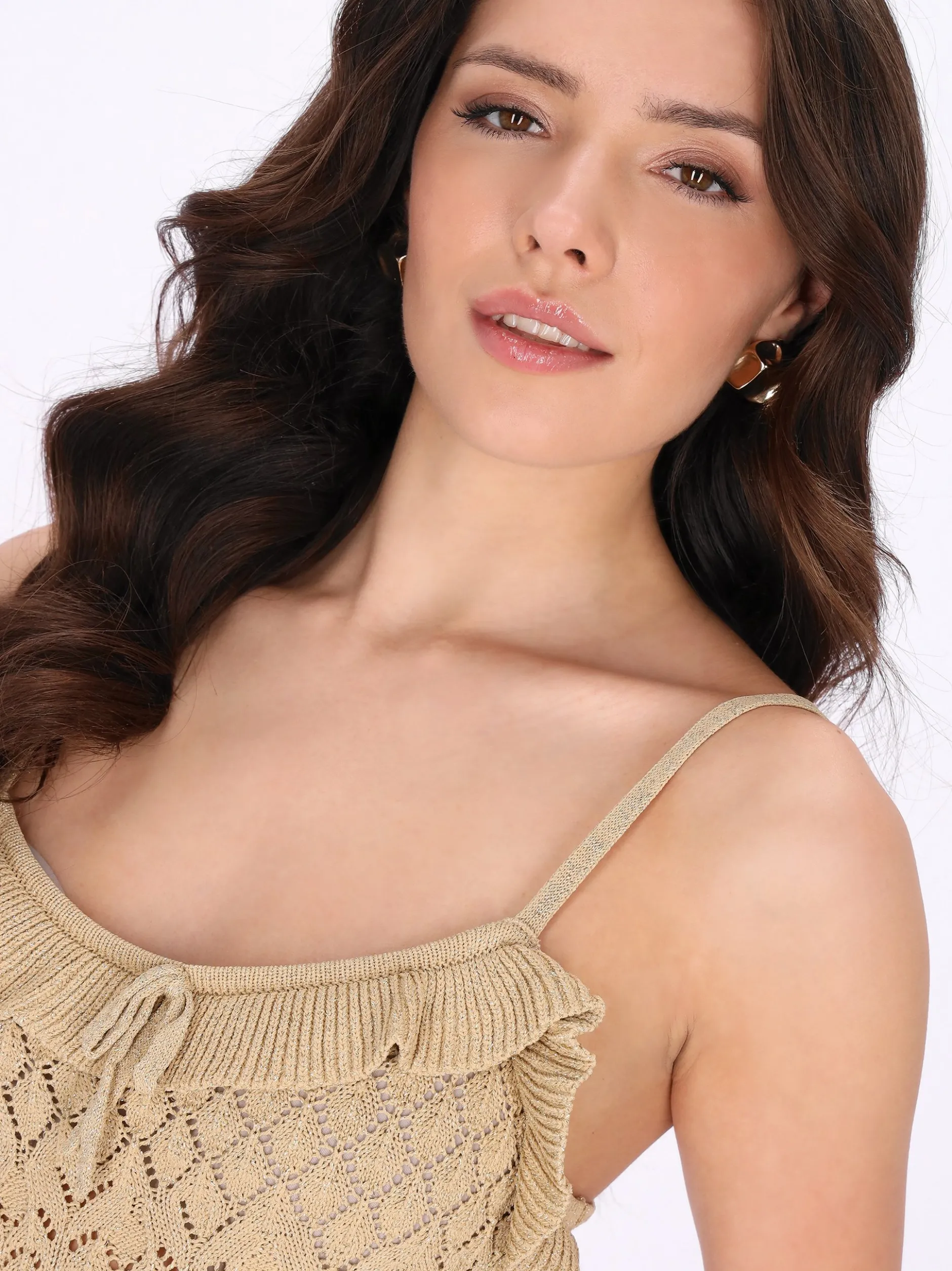 Faina Damen Stricktop in beige