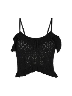 Faina Damen Stricktop in schwarz