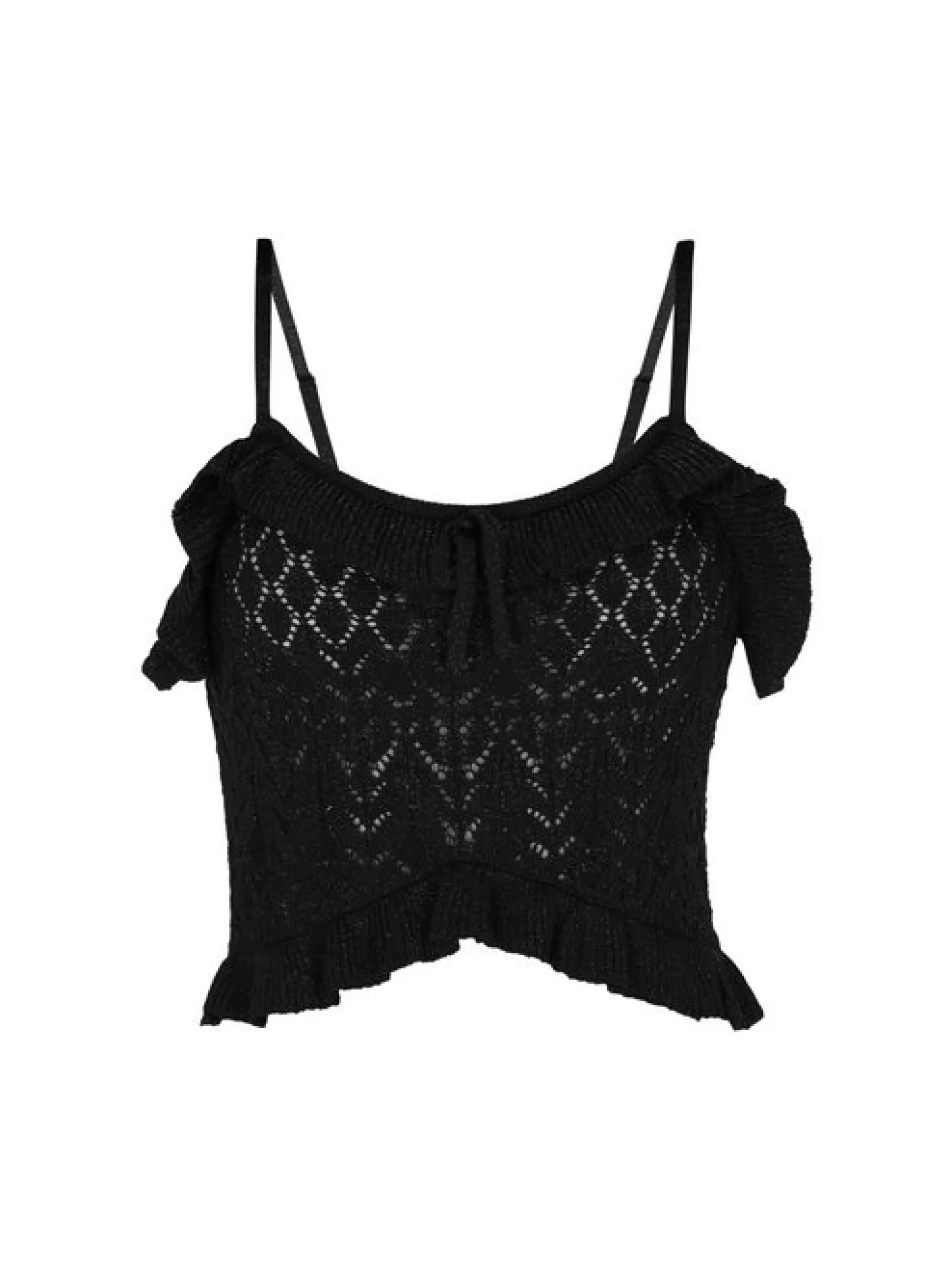 Faina Damen Stricktop in schwarz