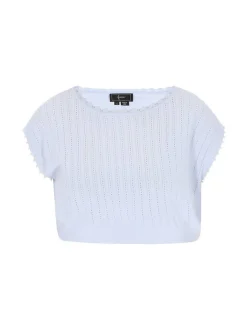 Faina Damen T-Shirt in hellblau - Ausschnitt: Rundhals