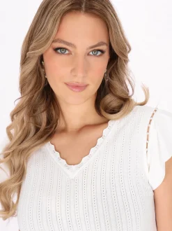 Faina Damen T-Shirt in weiß
