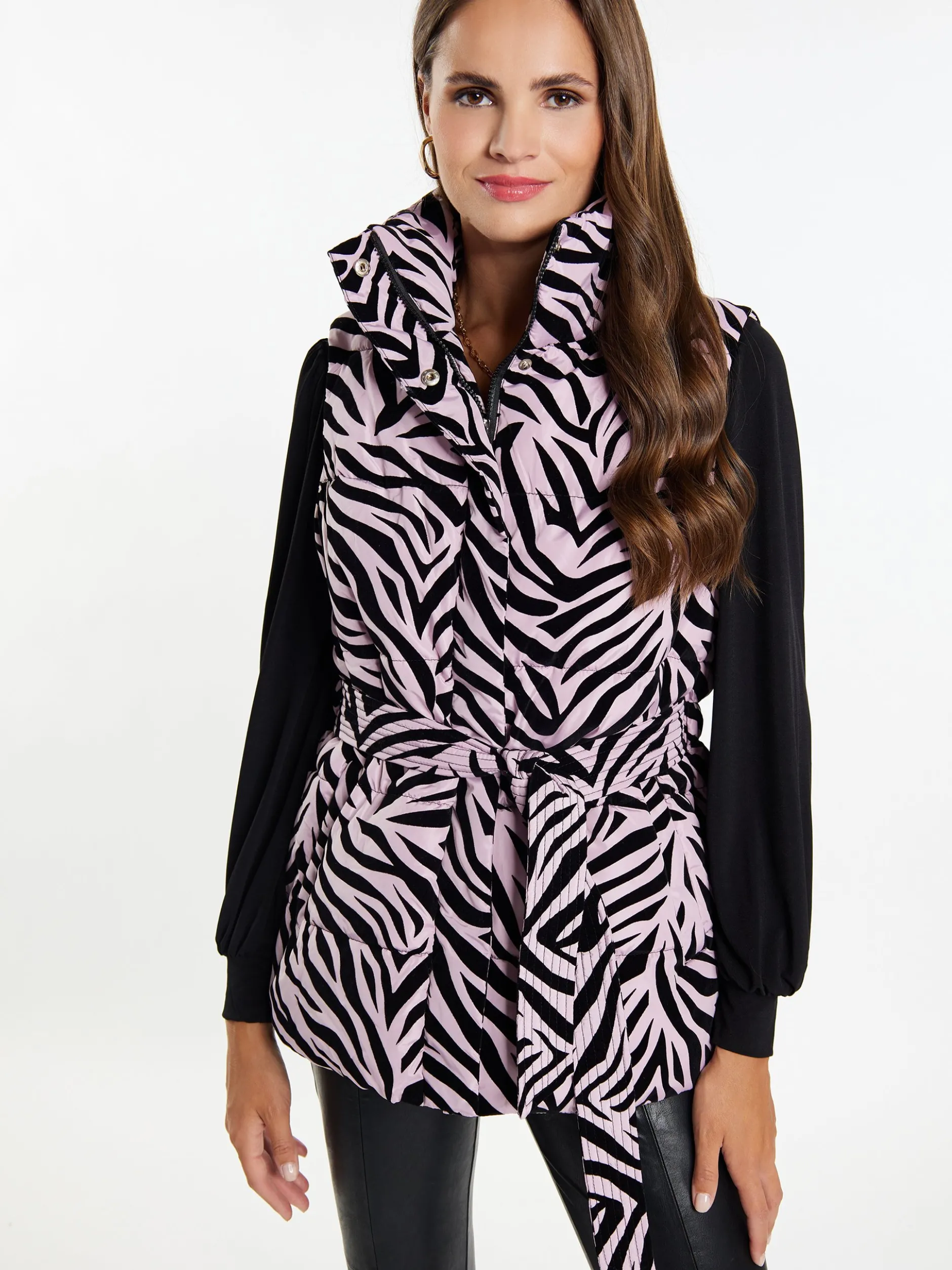 Faina Damen wattierte Weste in lila