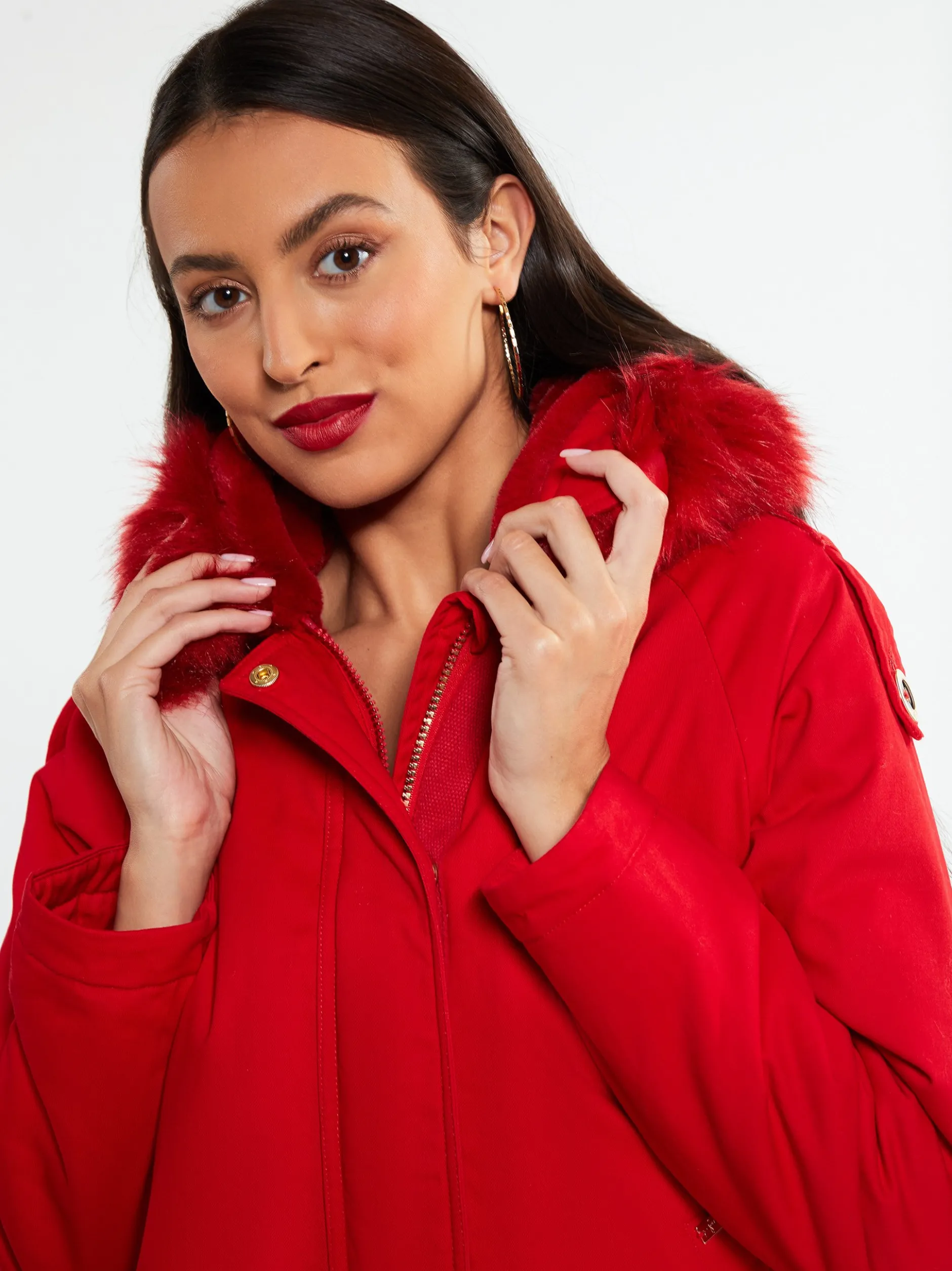 Faina Damen Winterjacke in rot