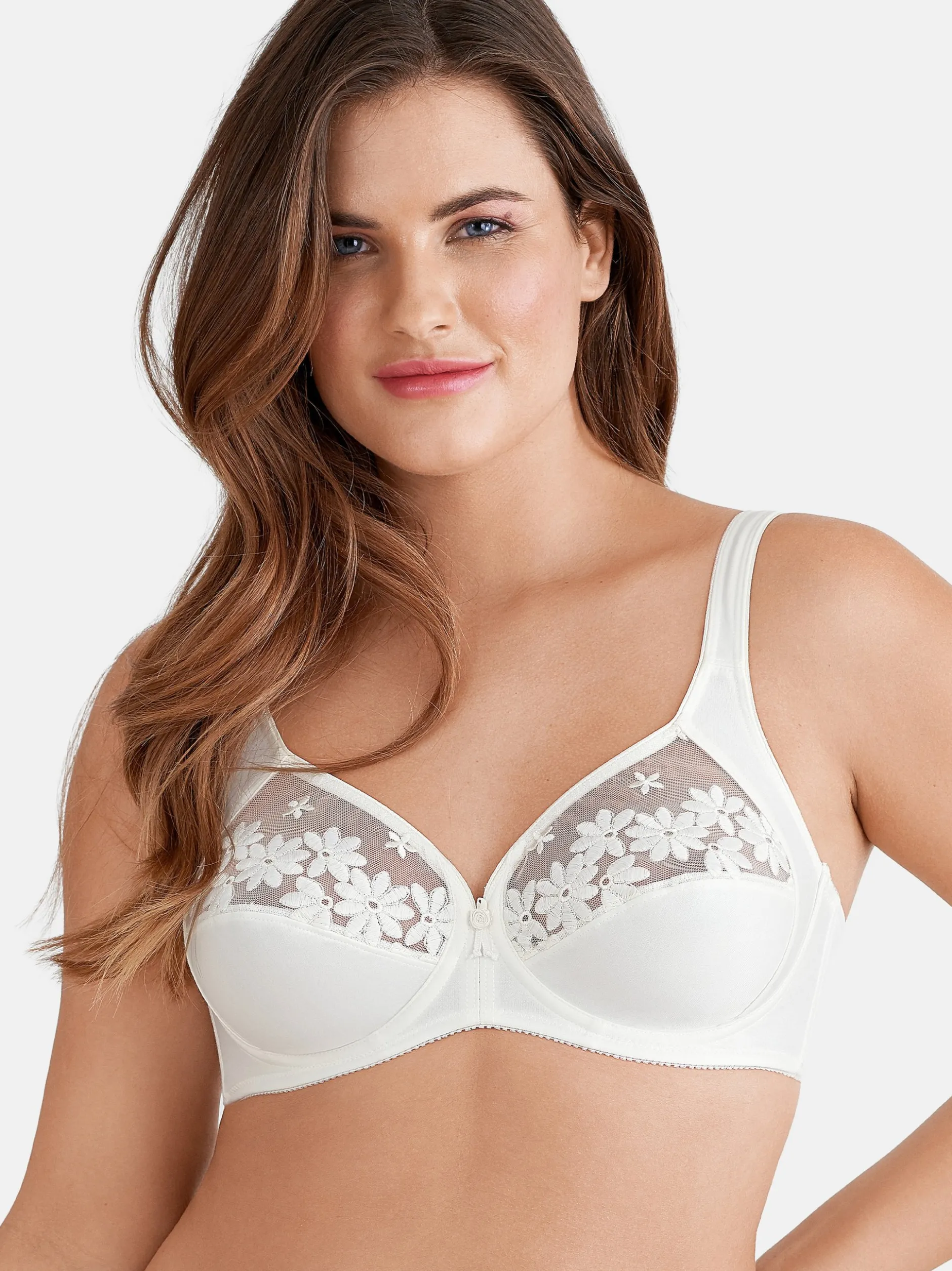 Felina Damen Bügel BH - Swiss Broderie in ecru weiß
