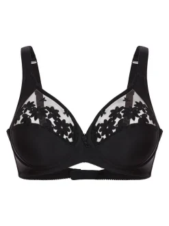 Felina Damen Bügel BH - Swiss Broderie in schwarz