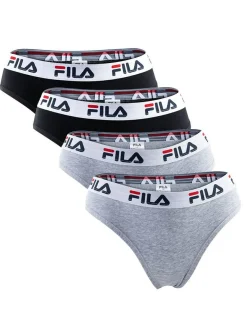 FILA Damen Slip 4er Pack in mehrfarbig