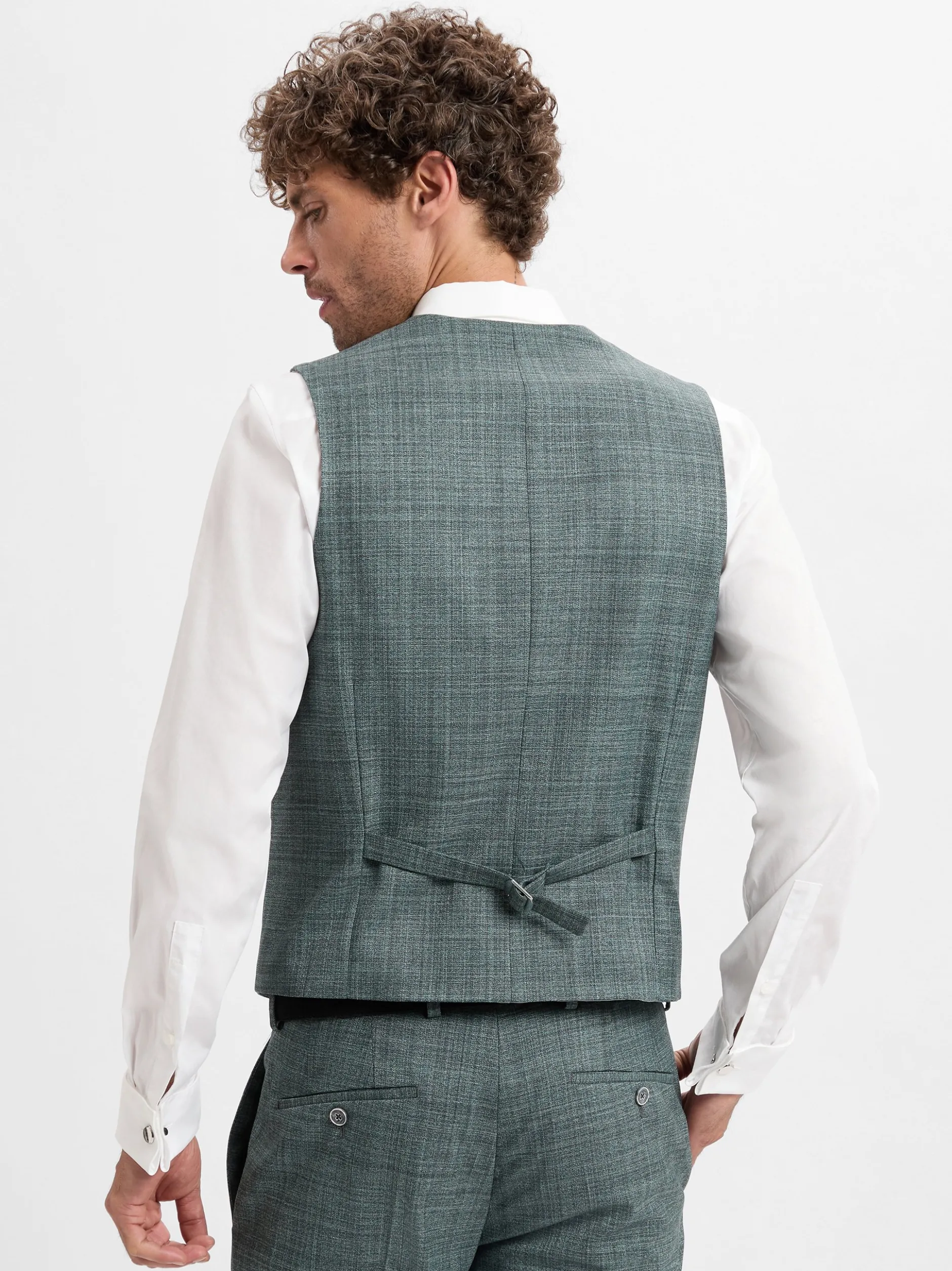 Finshley & Harding Herren Baukasten-Weste in grau tanne