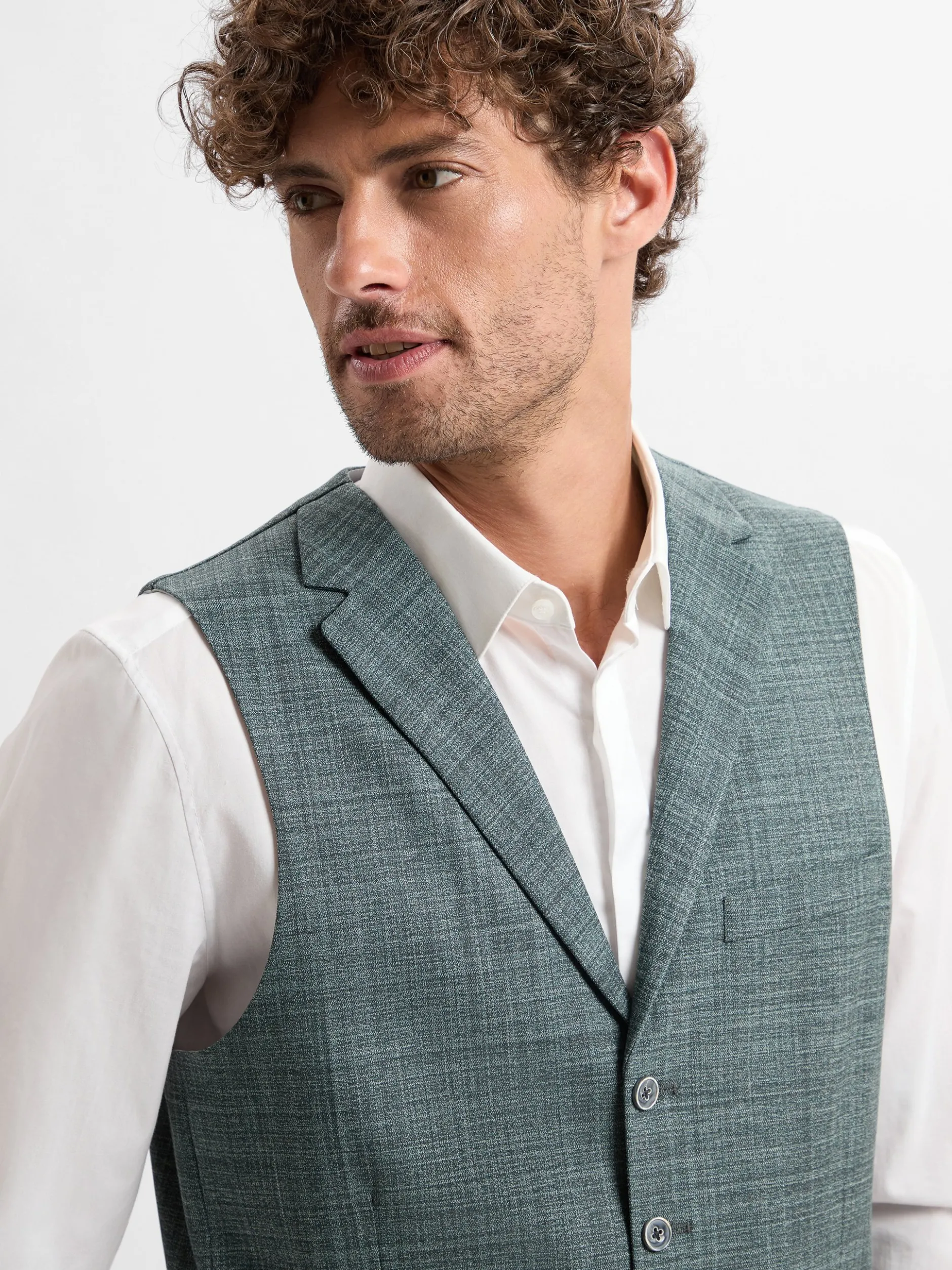 Finshley & Harding Herren Baukasten-Weste in grau tanne