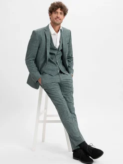Finshley & Harding Herren Baukasten-Weste in grau tanne